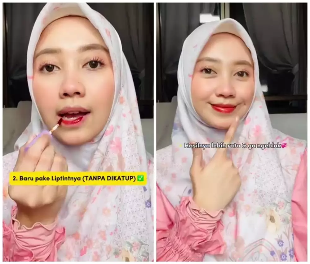 trik pakai lip tint © Instagram