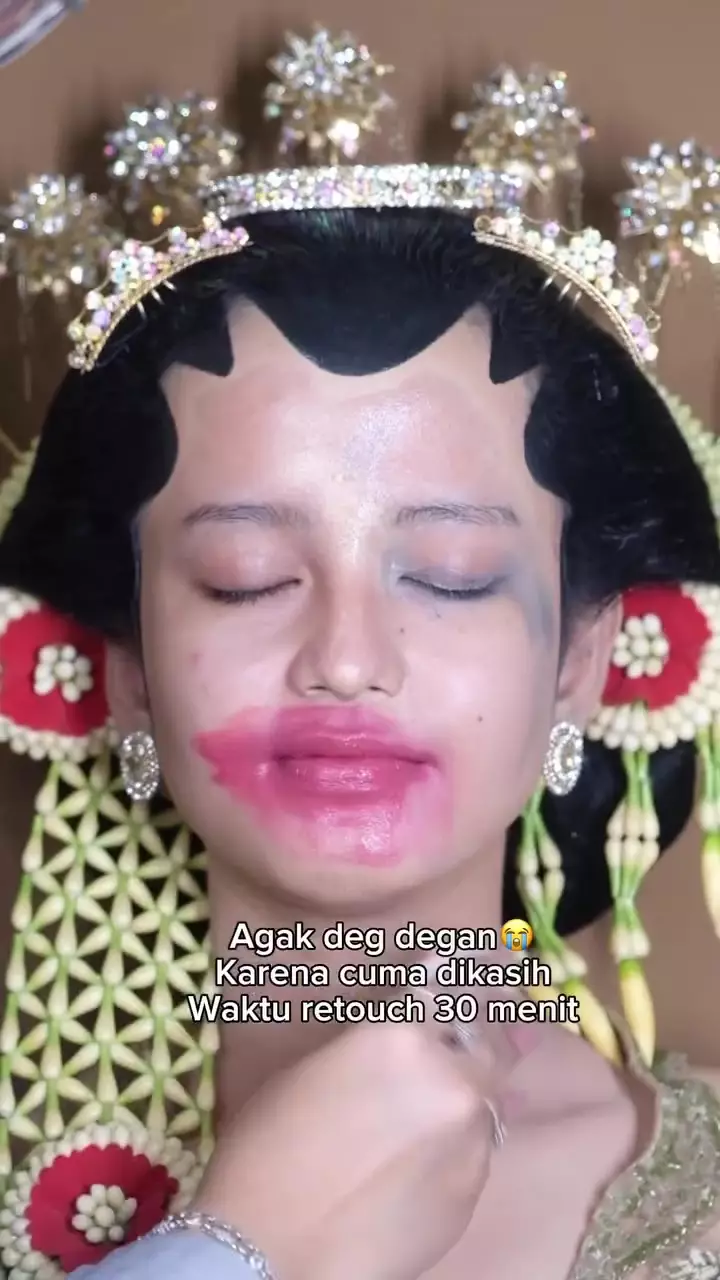 transformasi pengantin retouch makeup © Instagram 