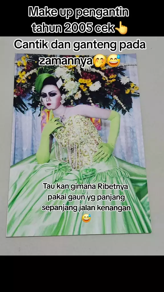 potret makeup pengantin ala 2005 © TikTok potret makeup pengantin ala 2005 © TikTok