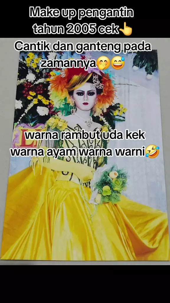potret makeup pengantin ala 2005 © TikTok potret makeup pengantin ala 2005 © TikTok