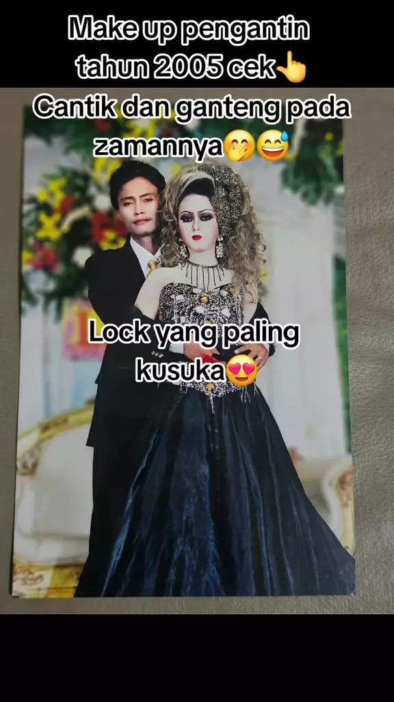 potret makeup pengantin ala 2005 © TikTok potret makeup pengantin ala 2005 © TikTok