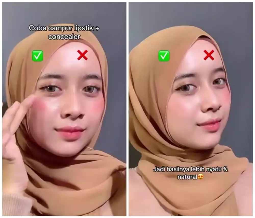 trik pakai lipstik untuk blush on © Instagram trik pakai lipstik untuk blush on © Instagram
