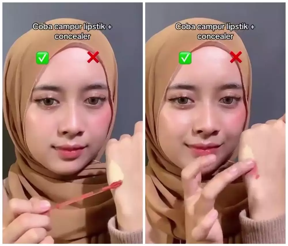 trik pakai lipstik untuk blush on © Instagram trik pakai lipstik untuk blush on © Instagram