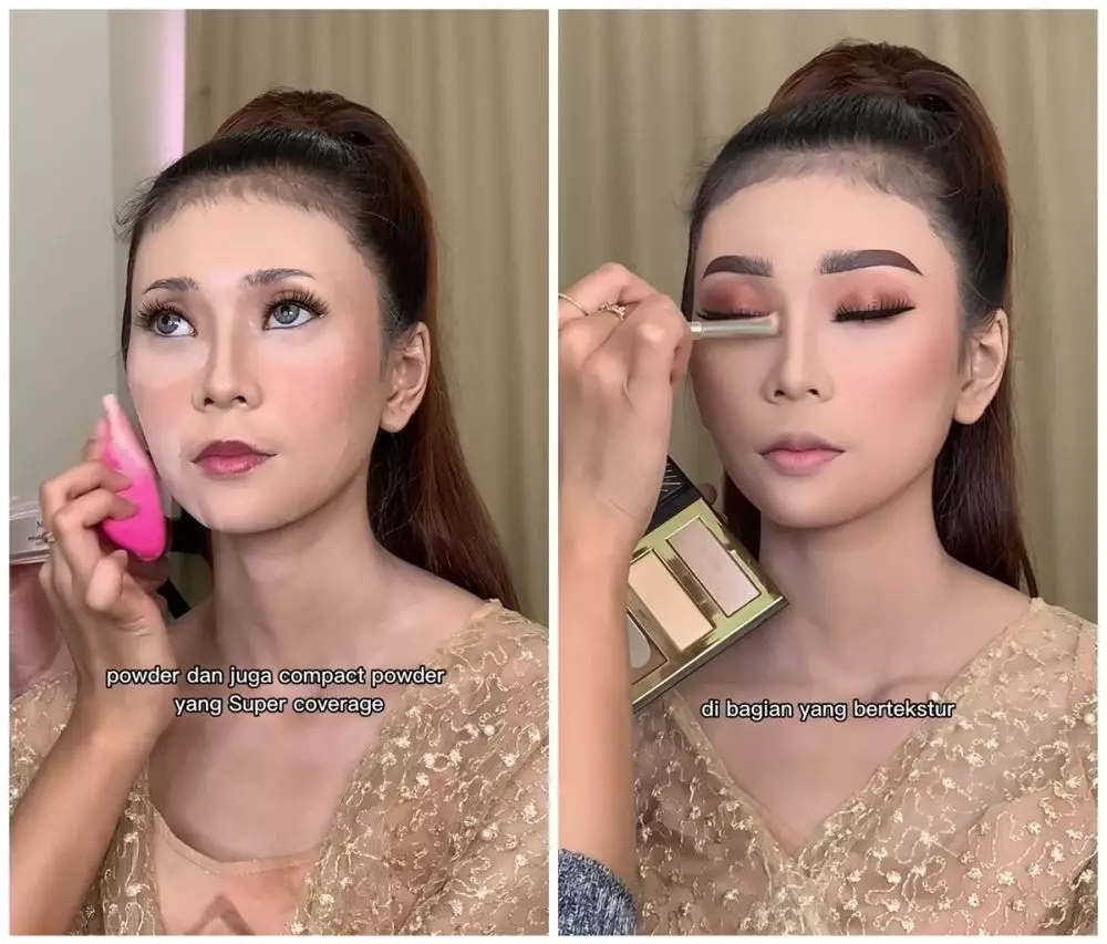 cewek berjerawat dimakeup bold © Instagram