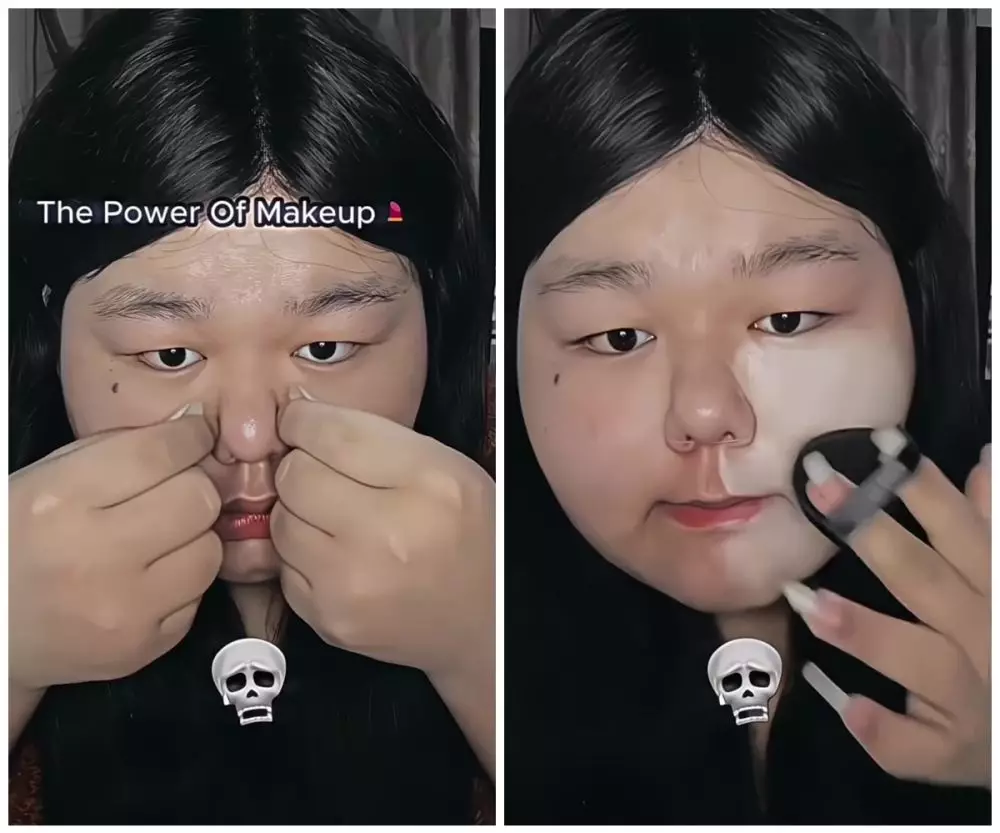 transformasi cewek kecilkan hidung © Instagram