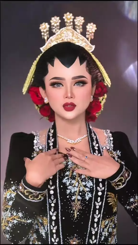 transformasi cewek pakai paes Jawa © TikTok transformasi cewek pakai paes Jawa © TikTok