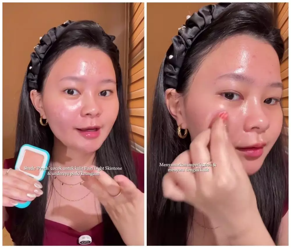 trik samarkan bekas jerawat tanpa foundation © Instagram  trik samarkan bekas jerawat tanpa foundation © Instagram