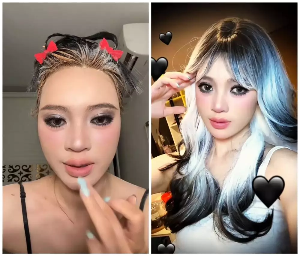 transformasi cewek dandan bold © Instagram