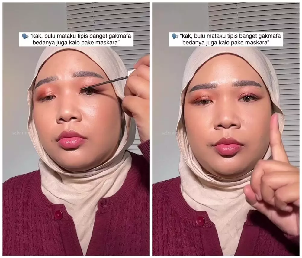 trik pakai maskara untuk bulu mata tipis © Instagram