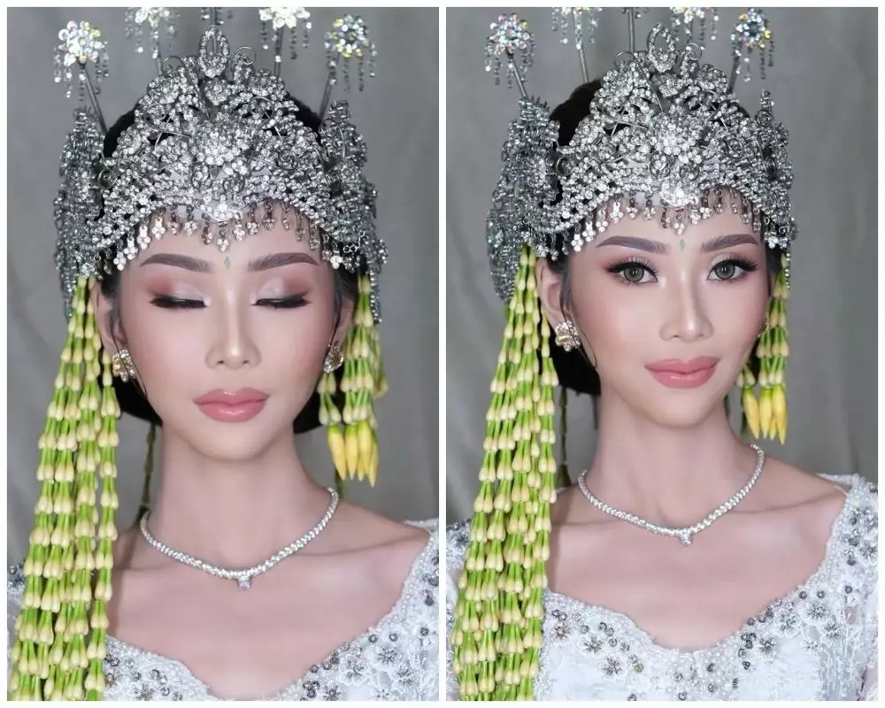 transformasi cewek dirias ala pengantin Sunda © Instagram 