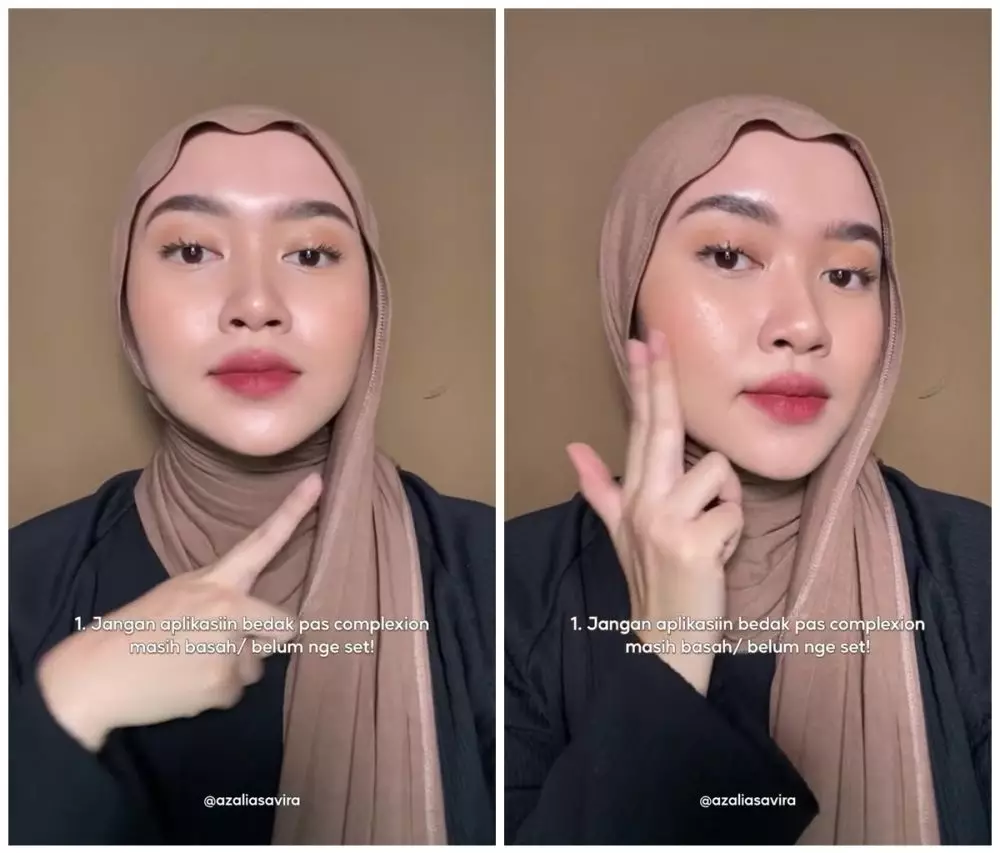 trik pakai bedak tabur © Instagram trik pakai bedak tabur © Instagram