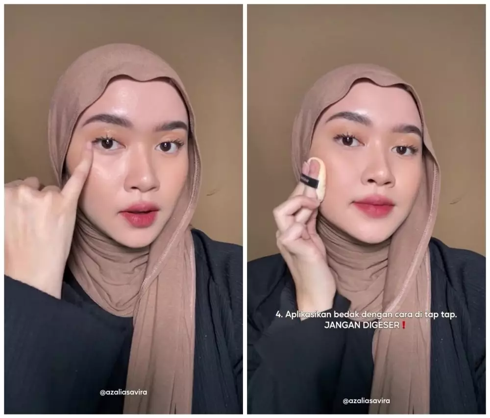 trik pakai bedak tabur © Instagram trik pakai bedak tabur © Instagram