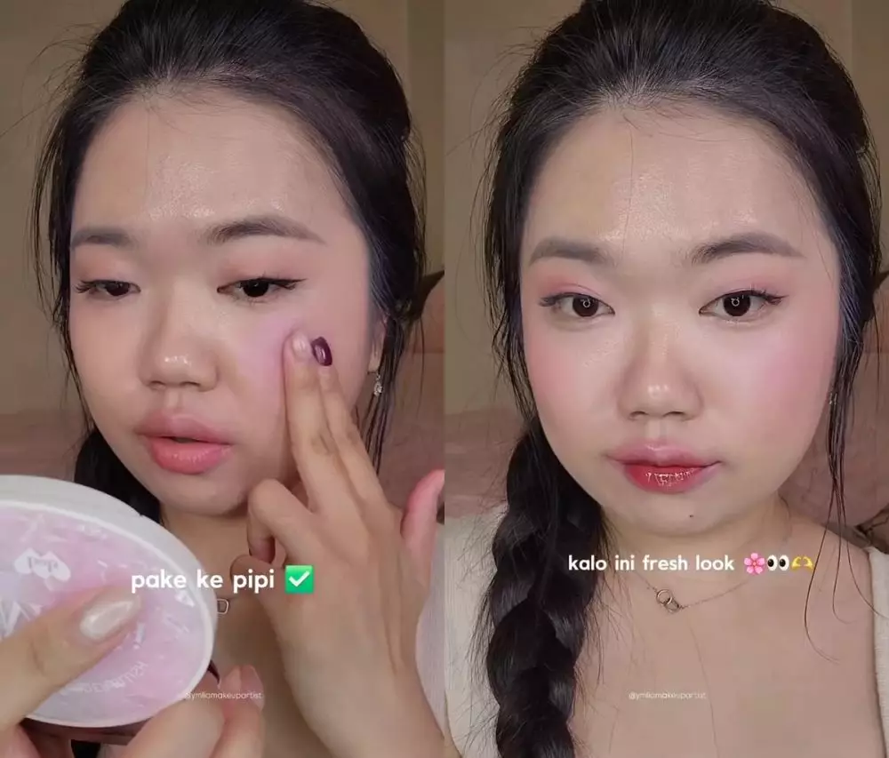 Cara baru memilih warna blush on © Instagram