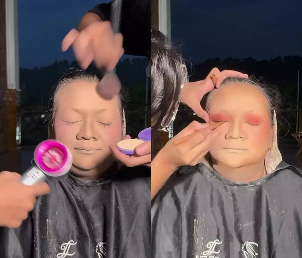 Wanita sawo matang ini dirias © Instagram 