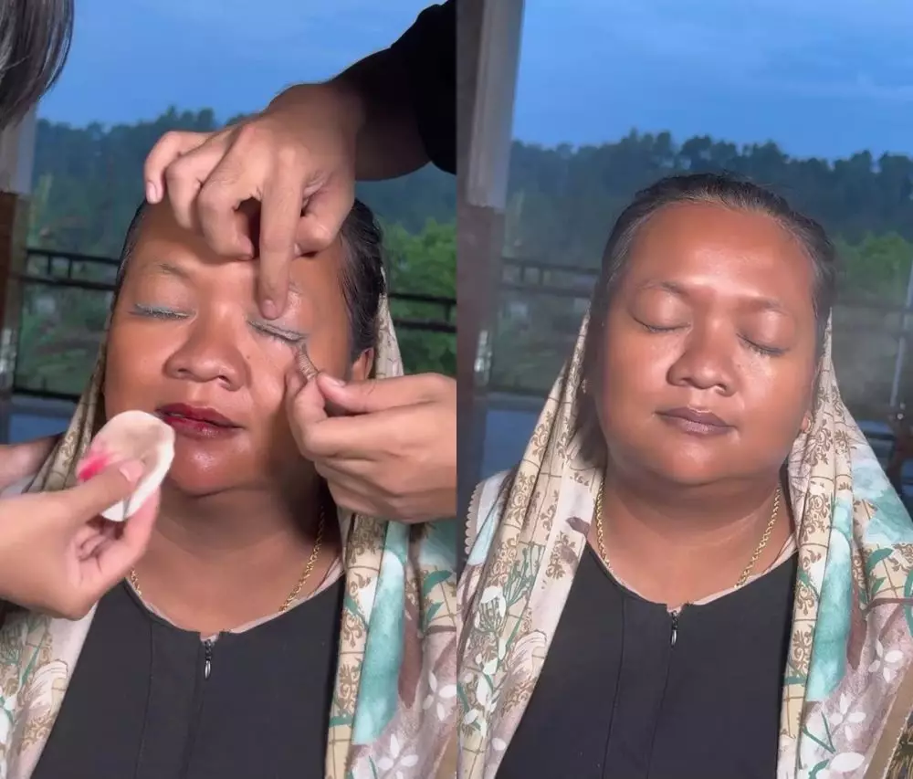 Wanita sawo matang ini dirias © Instagram 