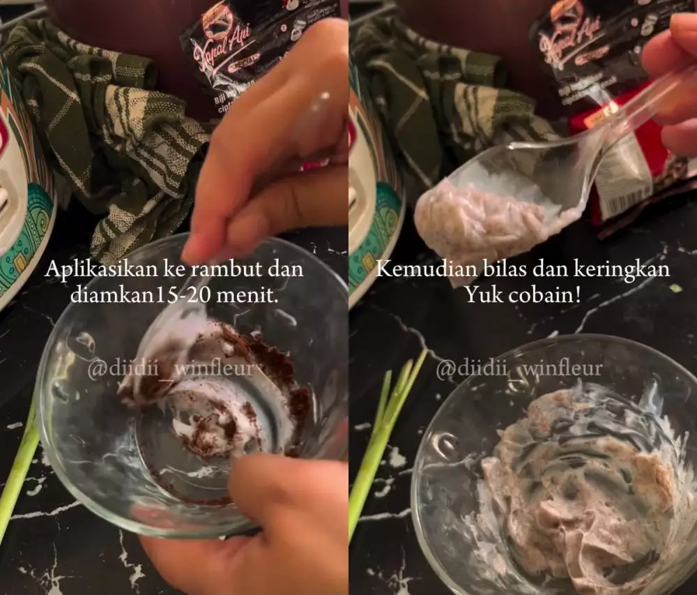 Trik mengatasi rambut kering © Instagram  Trik mengatasi rambut kering © Instagram