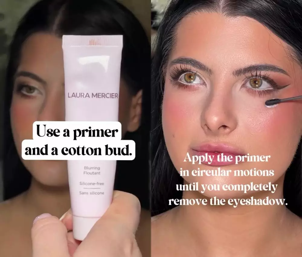 trik perbaiki eyeshadow fallout © Instagram trik perbaiki eyeshadow fallout © Instagram