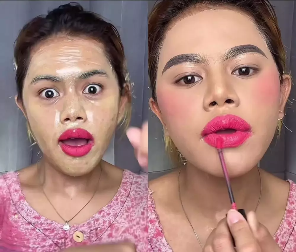 transformasi cewek berjerawat dandan © Instagram  transformasi cewek berjerawat dandan © Instagram