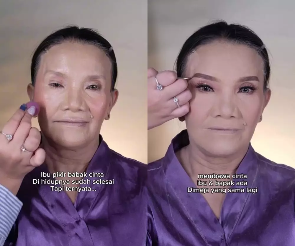 nenek-nenek 60 tahun dirias soft pink  © Instagram nenek-nenek 60 tahun dirias soft pink  © Instagram