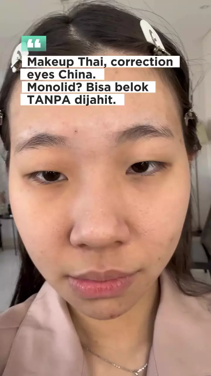 Transformasi cewek bermata monolid © Instagram Transformasi cewek bermata monolid © Instagram