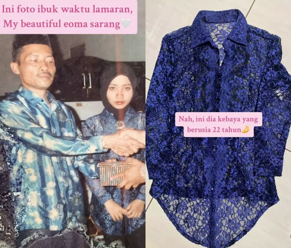 Wanita ini rombak baju kebaya © TikTok