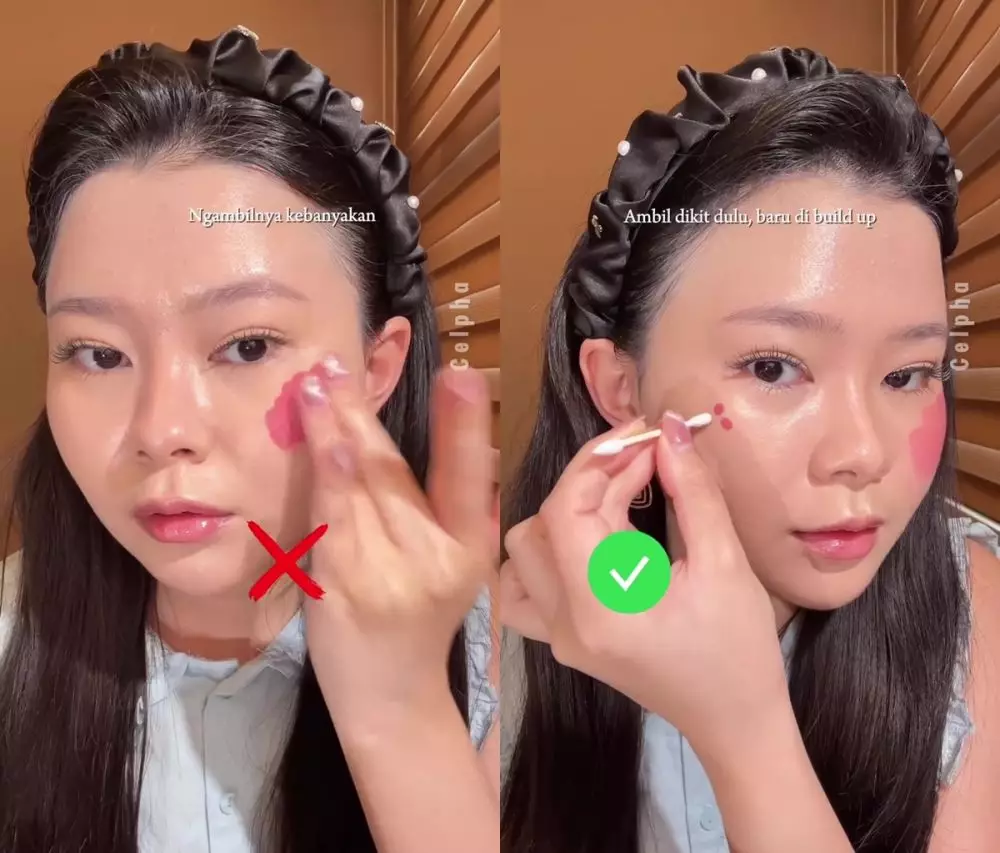 trik pakai cream blush on © Instagram trik pakai cream blush on © Instagram