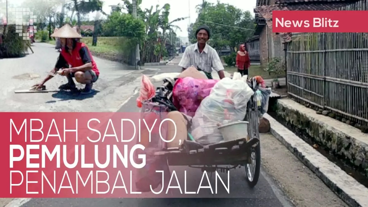 Mbah Sadiyo, pemulung penambal jalan