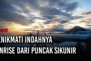 Menikmati indahnya sunrise dari puncak Sikunir