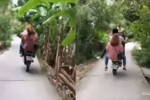 Aksi sejoli ini gagal keren, malah bikin ketawa sekaligus kasihan