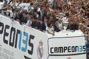 Meriahnya perayaan gelar juara Liga Champions Real Madrid