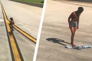 Nyelonong masuk landasan pacu, pria Ini halangi pesawat 