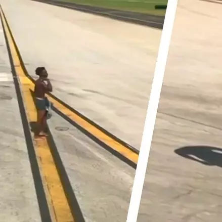 Nyelonong masuk landasan pacu, pria Ini halangi pesawat 