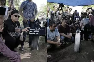 Suasana pemakaman Bani, basis Seventeen dipenuhi tangisan