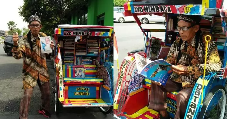 Becak Pustaka Mbah Sutopo, koleksi ratusan buku untuk penumpang