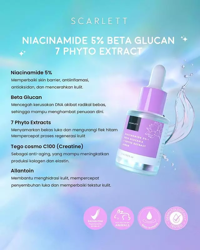Manfaat serum Scarlett Whitening Niacinamide Berbagai sumber