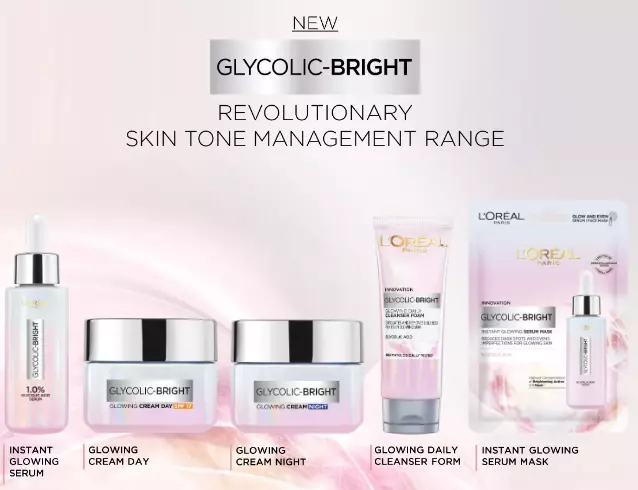 Manfaat rangkaian L'oreal Paris Glycolic Bright Berbagai sumber