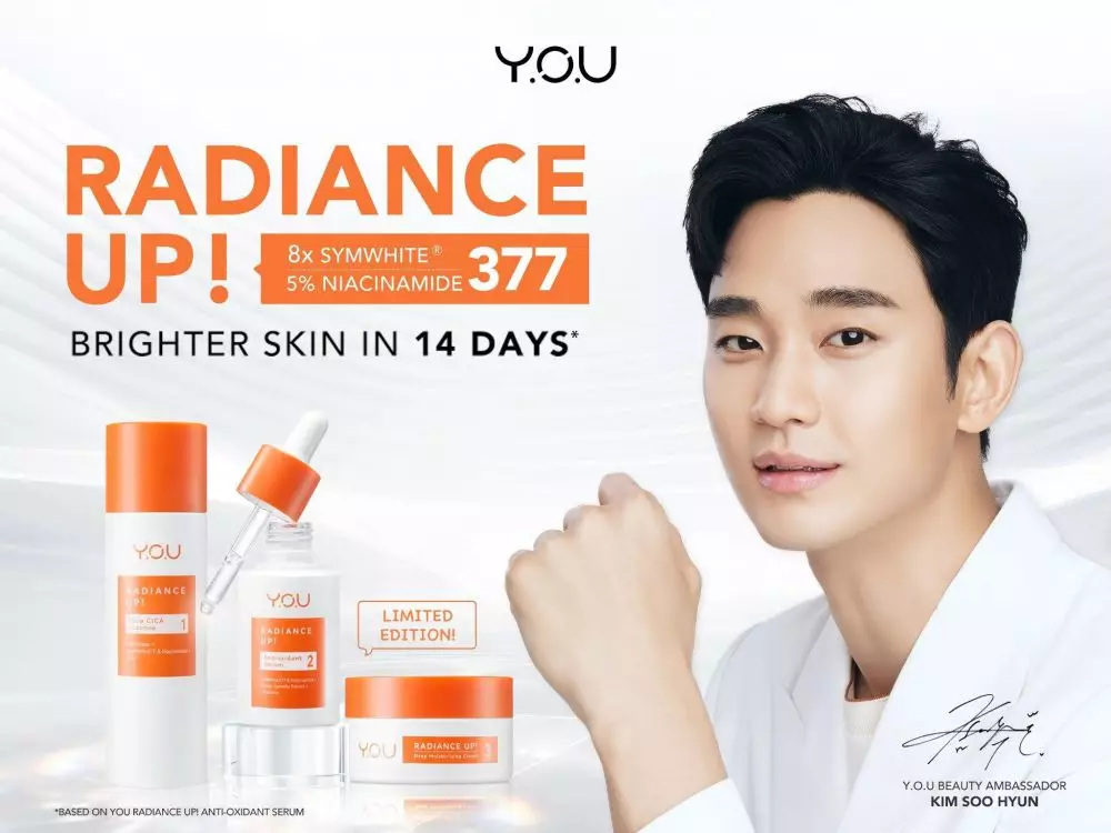 Y.O.U Beauty gaet Kim Soo Hyun rilis rangkaian Radiance Up! Series © Y.O.U Beauty Y.O.U Beauty gaet Kim Soo Hyun rilis rangkaian Radiance Up! Series © Y.O.U Beauty