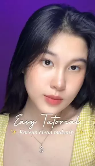 Tutorial Korean clean makeup look TikTok