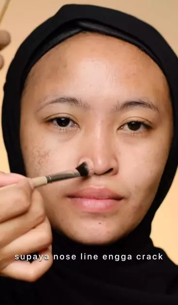 Tips makeup anticrack pada area nose line Instagram
