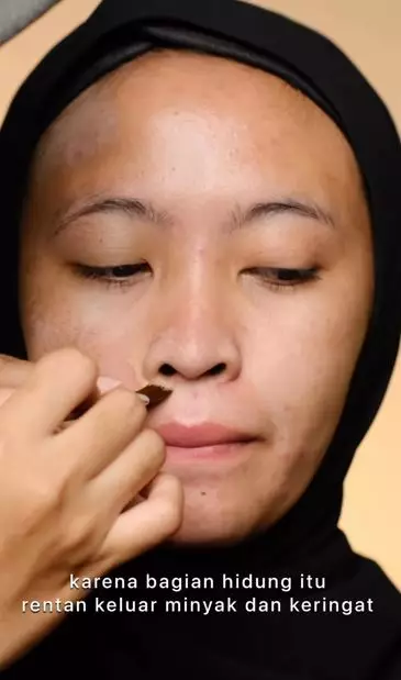 Tips makeup anticrack pada area nose line Instagram