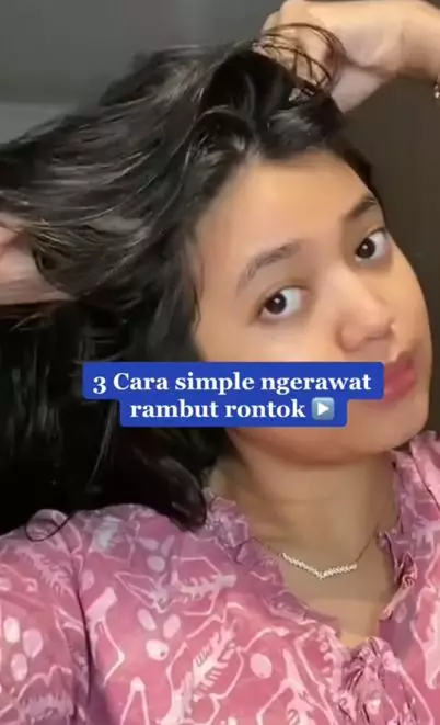 Cara simpel merawat rambut rontok ala TikToker TikTok