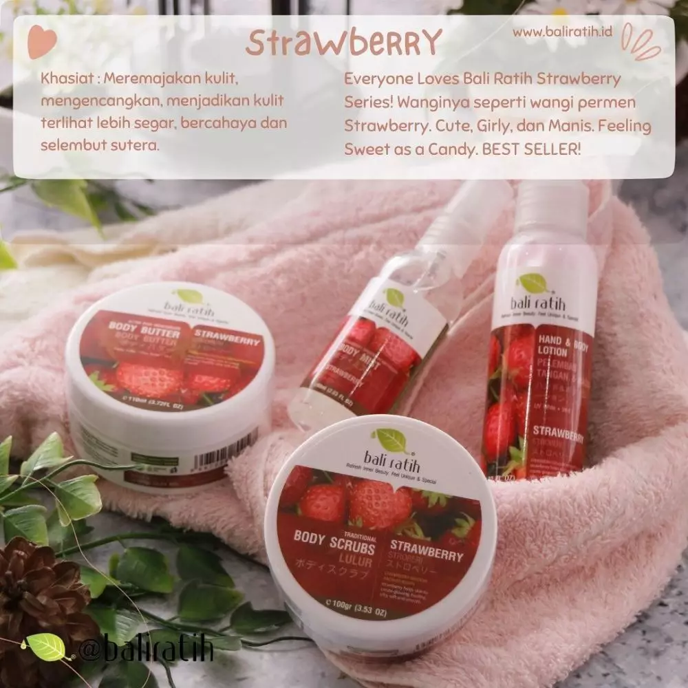 Rekomendasi body butter dengan kandungan strawberry  Berbagai sumber