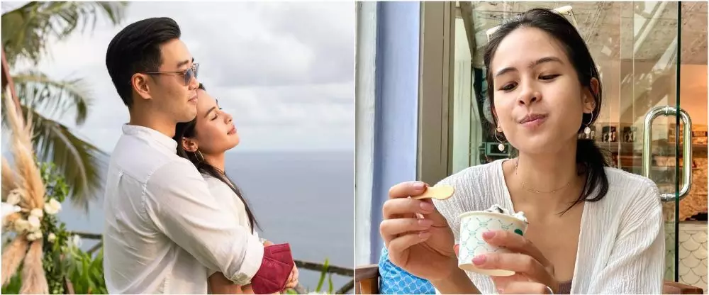 wajah maudy saat dipeluk jadi perbincangan © instagram