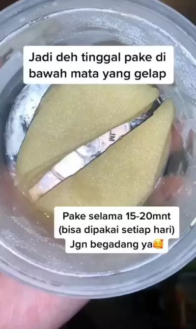 Cara membuat eye mask untuk atasi mata panda pakai 1 bahan dapur Berbagai sumber Cara membuat eye mask untuk atasi mata panda pakai 1 bahan dapur Berbagai sumber