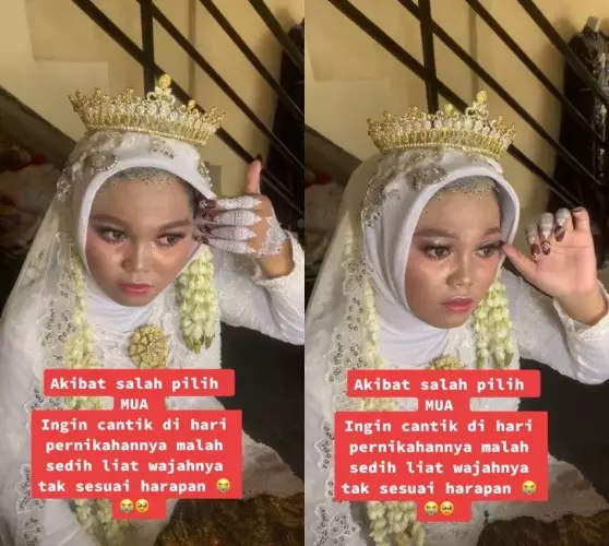 pengantin ini minta dirias ulang © TikTok pengantin ini minta dirias ulang © TikTok
