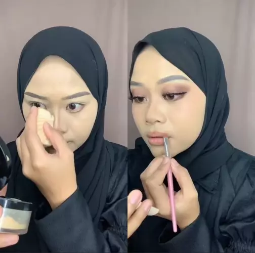 Niatnya mau recreate makeup Ria Ricis © TikTok