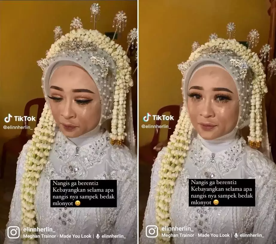 makeup pengantin luntur © TikTok makeup pengantin luntur © TikTok
