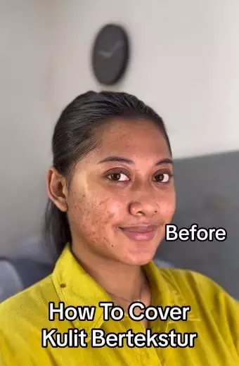 Transformasi makeup wajah bekas jerawat dan bertekstur TikTok Transformasi makeup wajah bekas jerawat dan bertekstur TikTok