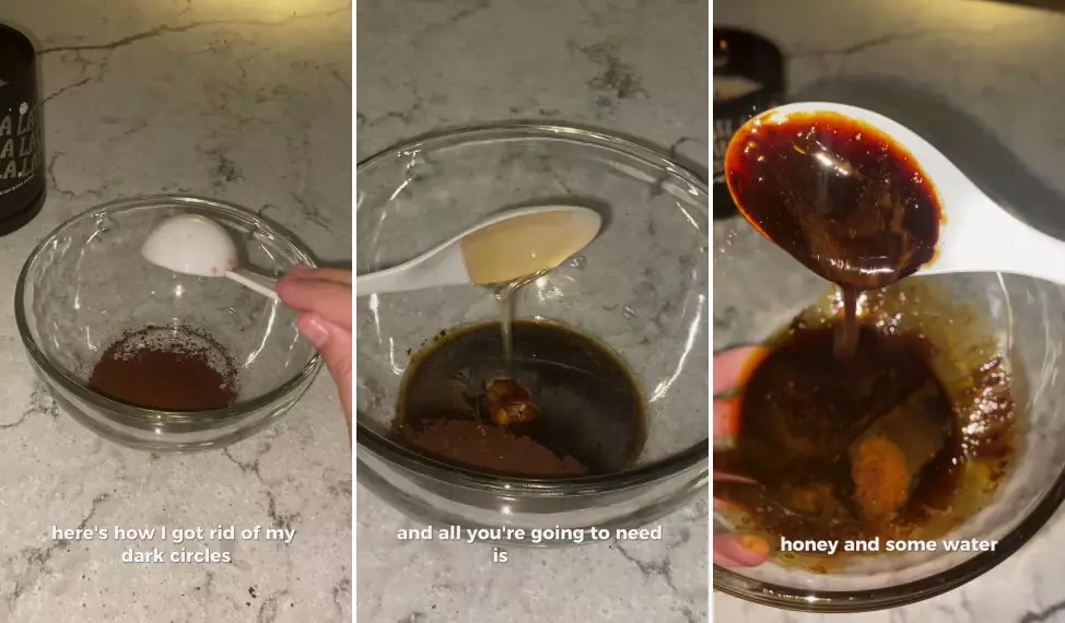 Cerahkan mata panda pakai kopi dicampur madu © 2024 TikTok Cerahkan mata panda pakai kopi dicampur madu © 2024 TikTok