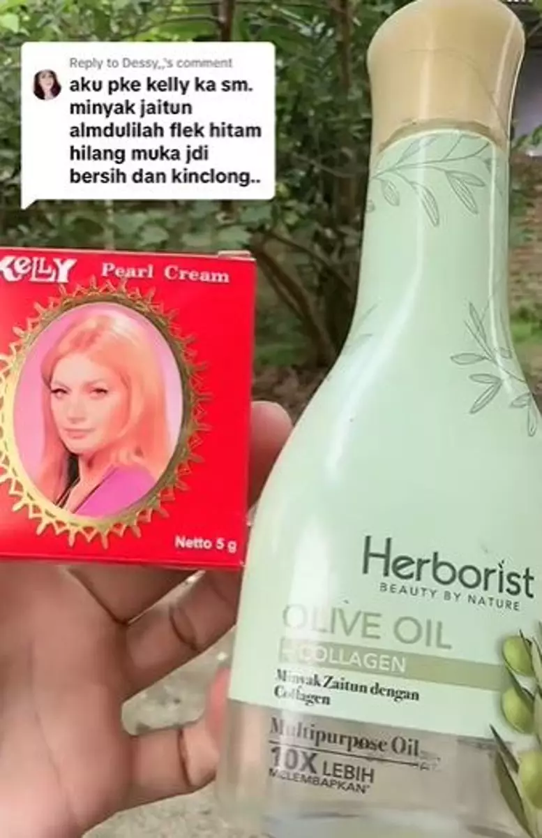 Kombinasi Kelly Pearl Cream dan minyak zaitun atasi flek hitam Berbagai sumber